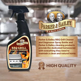 Parker & Bailey Grill Cleaner and Degreaser - BBQ Grill Cleaner Degreaser Cleaner Heavy Duty Countertop Cleaner Stainless Steel Cleaner Glazed Tile