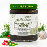 MAESTRO KITCHEN Mild Jalapeno Chile Crunch | Mexican Chili Crisp in Olive Oil 6oz 2 Pack | All Natural Chili Crisp Peppers in 100% Seasoned Olive Oil