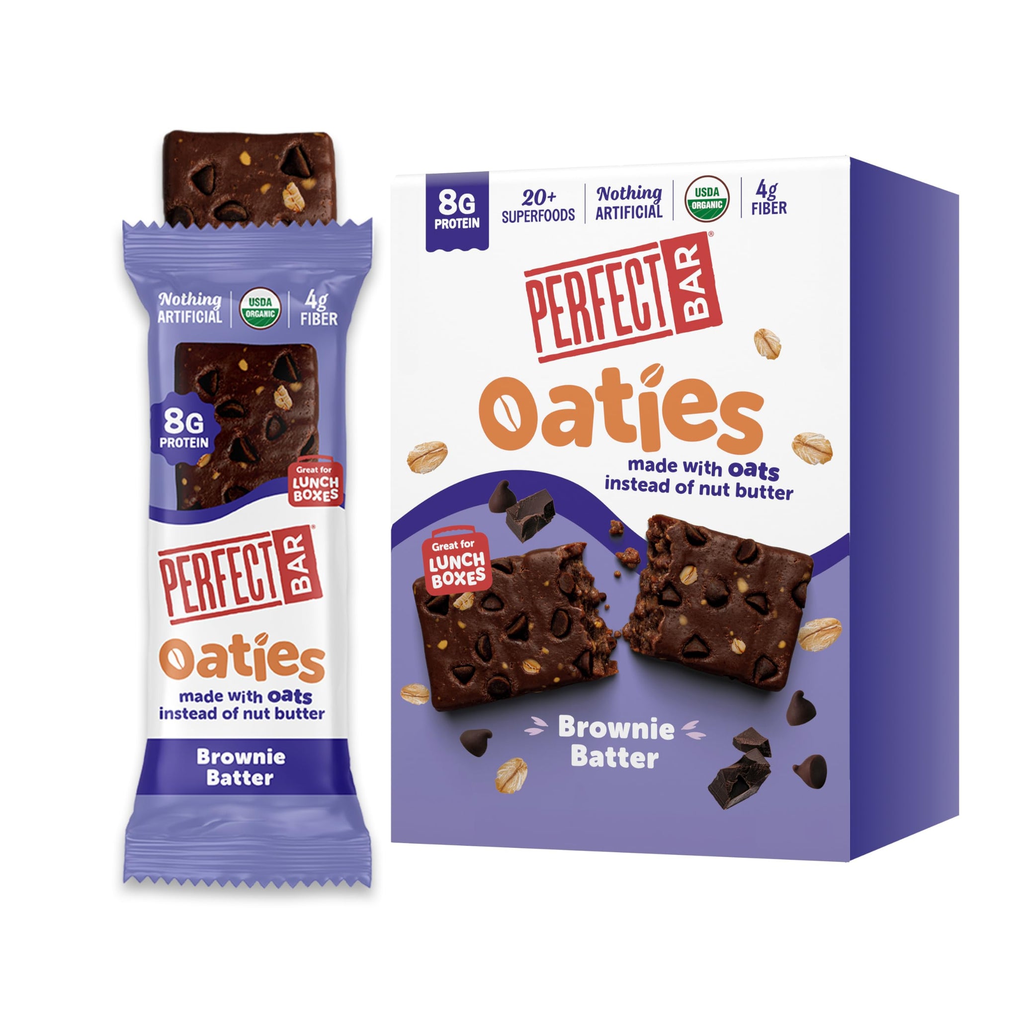 Perfect Bar Organic Brownie Batter Oaties Bar 6ct, 7.33 OZ