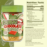 Dubai Spreadable Chocolate with Freeze Dried Apple - Premium Pistachio Spread with Roasted Phyllo, Gourmet Breakfast Chocolate (9.7 oz / 275 g)