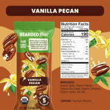 Bearded Brothers Organic Vegan Protein Energy Bars - Gluten Free, Paleo, Fiber, Whole 30 | Non GMO, Soy Free, Low Snacks | 12 Pack Vanilla Pecan