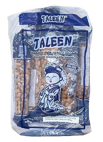 Taleen Japanese style Roasted Peanuts 10ct 5.71oz tube bags 3lbs 9.1oz