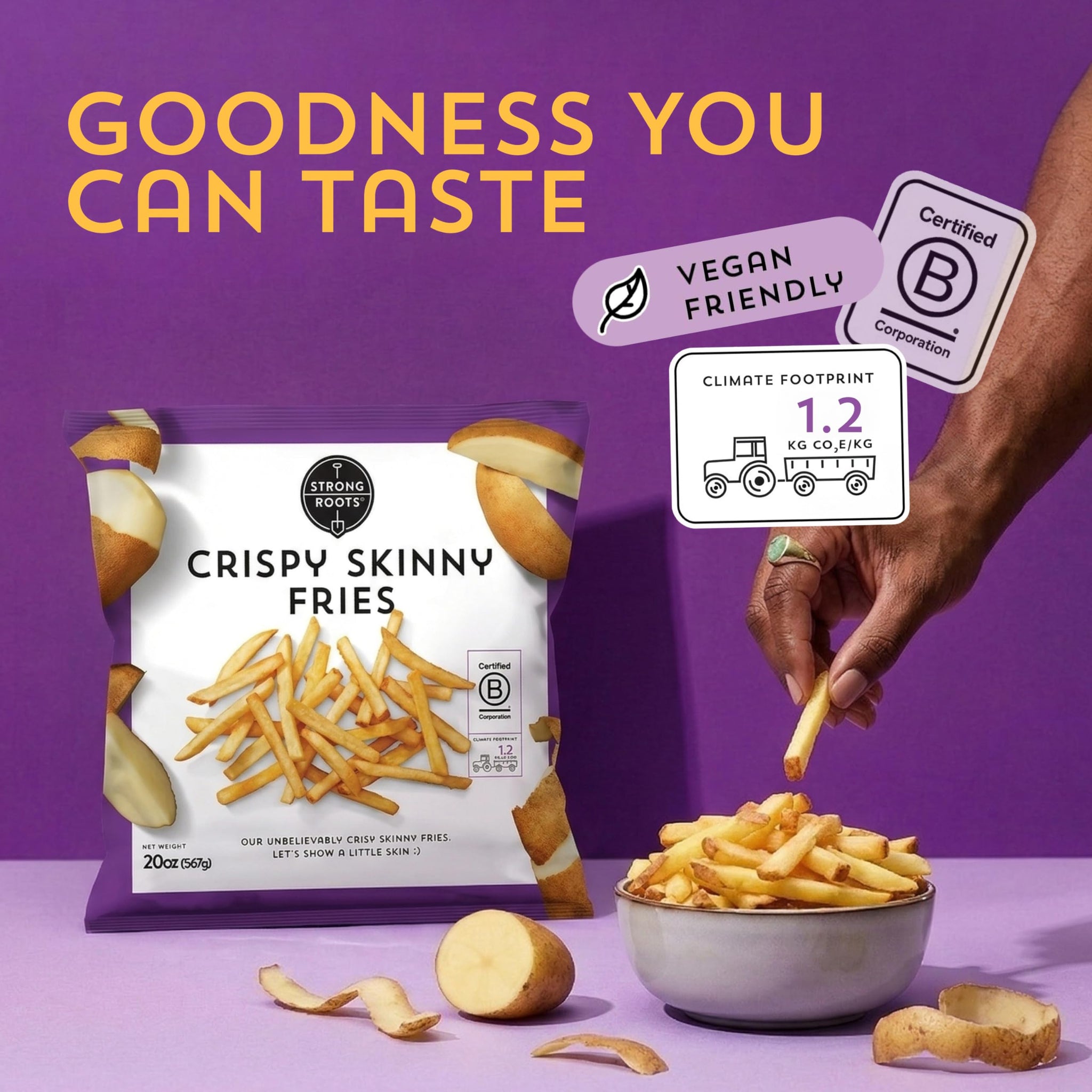 Strong Roots Crispy Skinny Fries, 20 oz