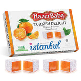 HazerBaba Turkish Delight Candy Orange, 16 Oz (Pack of 1), Vegan Snack Box