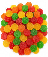 Assorted JuJu Gummy Coins - 2 lb Bulk Bag - Cherry, Orange, Lemon & Lime - Soft & Chewy Dollar?Stamped Candy - Retro JuJu Treats for Parties, Candy