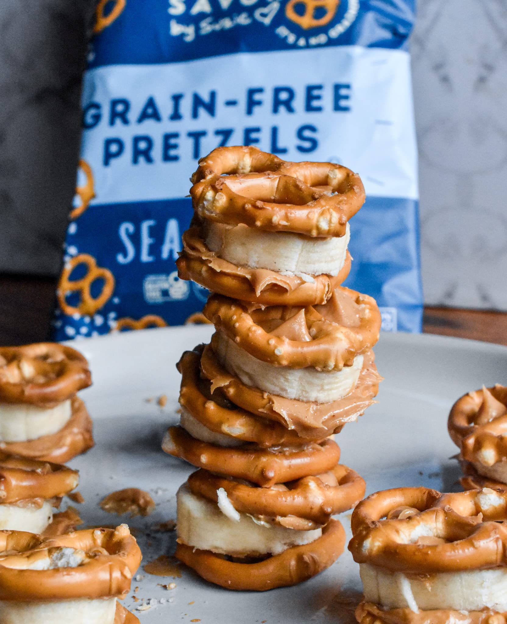 Savor by Suzie Gluten-Free Pretzels - Non-GMO, Grain Free, Vegan, Paleo, Keto & Nut-Free Pretzel Snack Packs, Low Carb, Clean Ingredients - Sea Salt