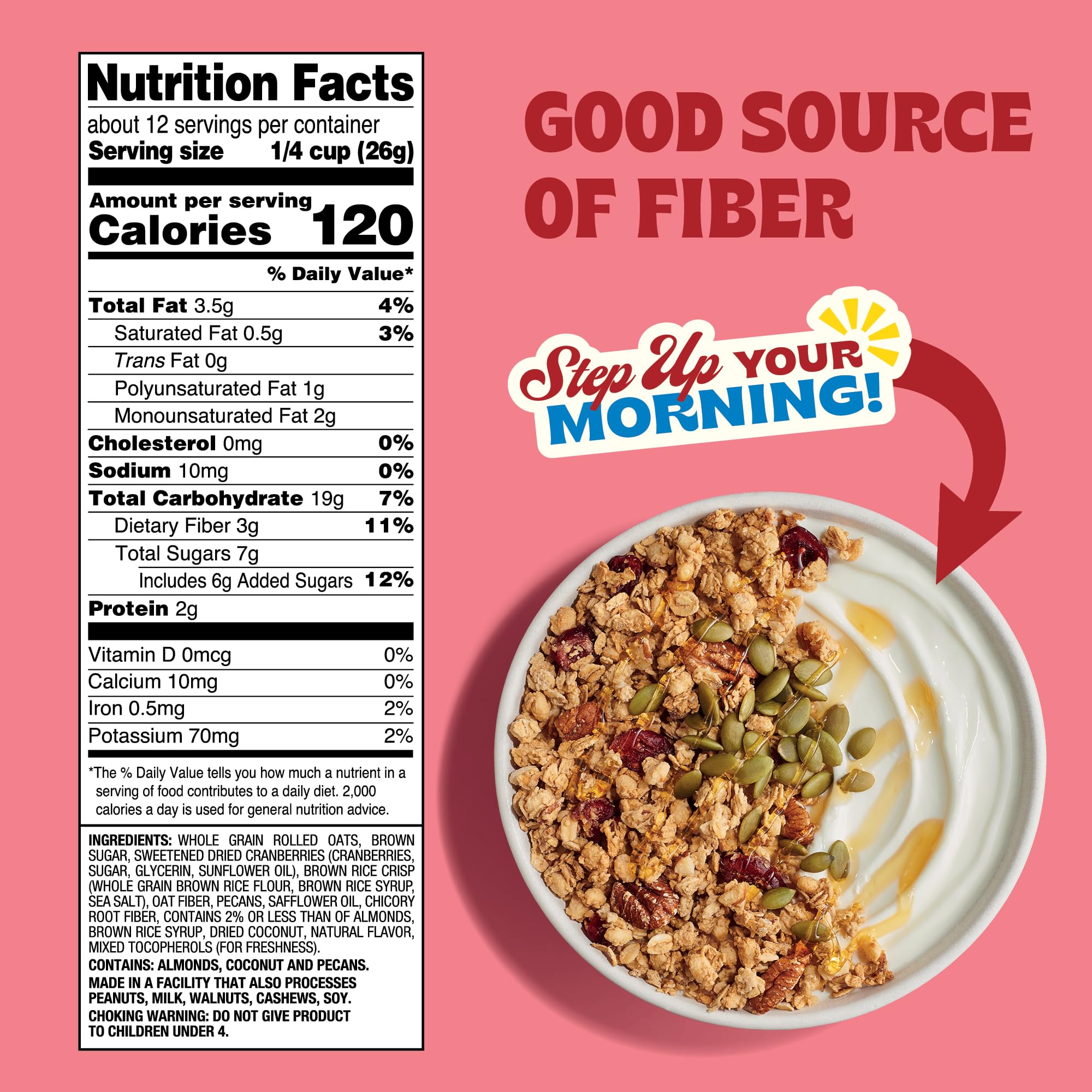 Granola Cranberry Pecan 12 Ounces (Case of 6)