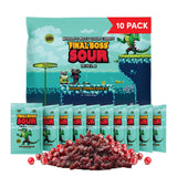 Final Boss Sour Candy | Level 2, Cranberries, 10 Pack - Made with Real Dried Fruit, No Artificial Colors, No Artificial Fruit Flavors, Low Calorie