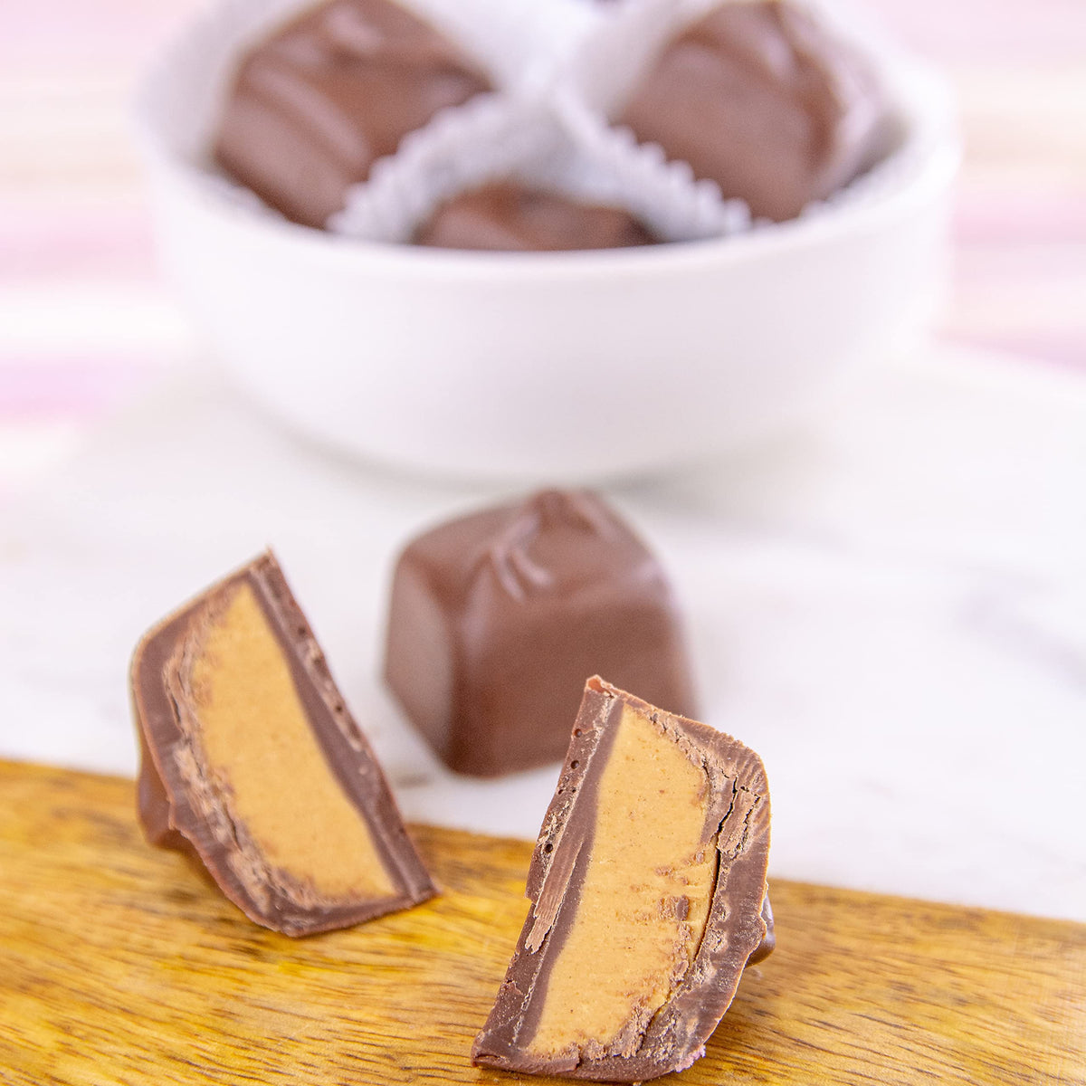 Wockenfuss Candies Sugar Free Milk Peanut Truffles - 1lb