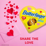 Butterfinger Minis, Peanut-Buttery, Chocolatey Candy Bars, Valentine’s Day Heart Box, 5.9 oz