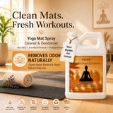 Yoga Mat Cleaner & Deodorizer Spray - Lavender Essential Oil Formula for Yoga Mats, Pilates Reformers & Gym Equipment - Natural No-Residue Workout Mat