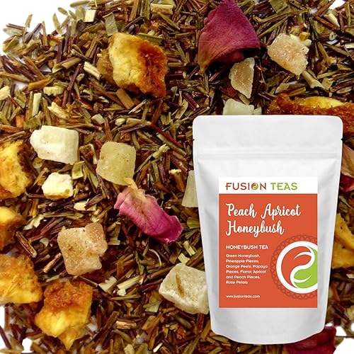 Peach Apricot - Loose Leaf Honeybush Herbal Tea - Fusion Teas 4oz Pouch