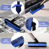 2 in 1 Floor Scrub Brush Grout Brush with 57.8" Long Handle,120°Rotatable Shower Tile Grout Scrubber,V-Shaped Corner Brush for Hard to Reach Areas