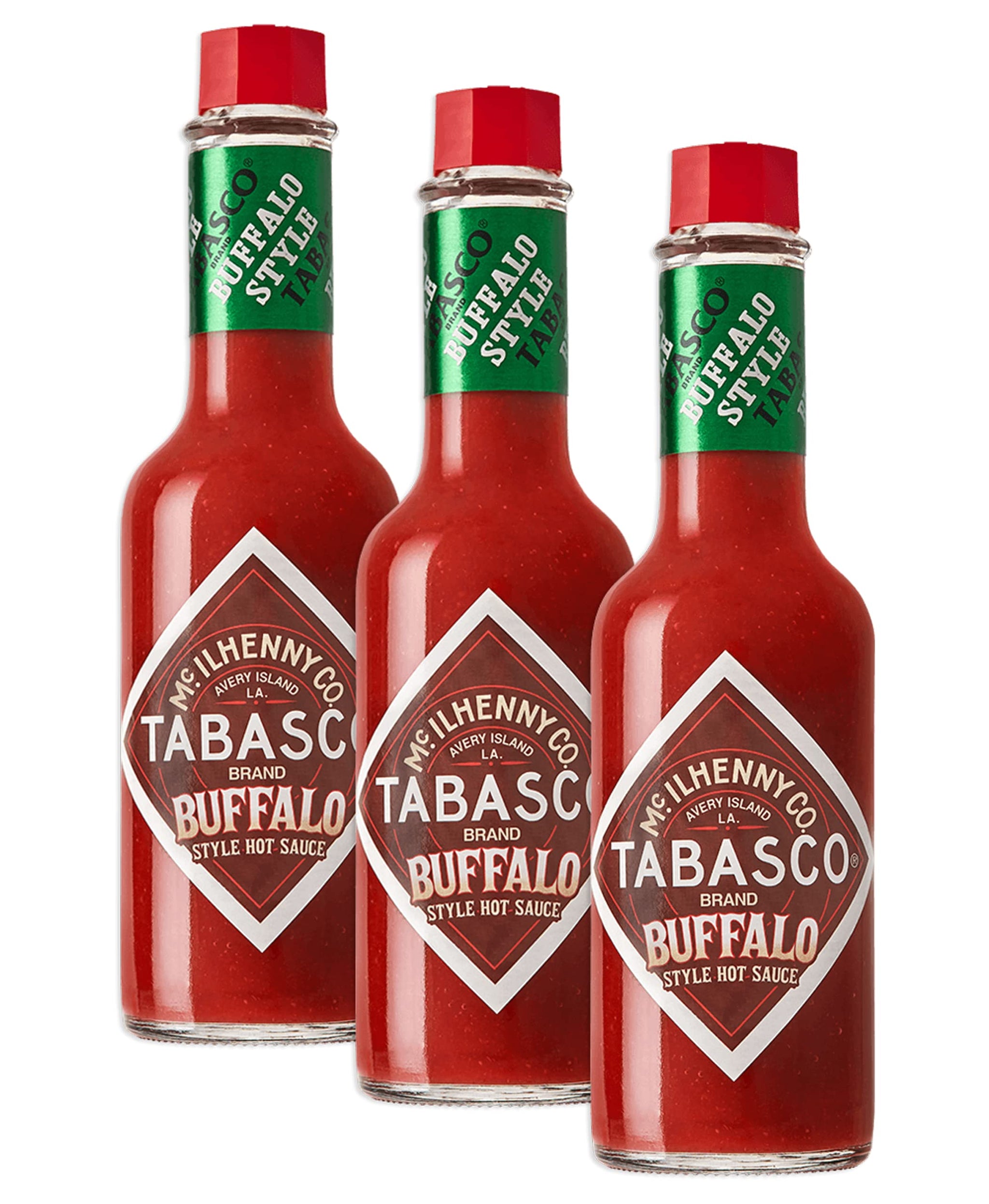 Tabasco Brand, Hot Pepper Sauce, Buffalo Wing Style, 5oz Bottle (Pack of 3)