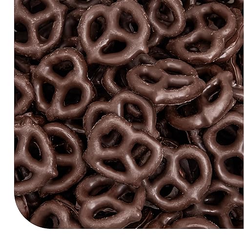 Chocolate Covered Pretzels - 5 Pound Pack - Dark Chocolate Pretzels for Office Bowls, Snacking, and Gifting - Sweet & Salty Snack - Crunchy Holiday