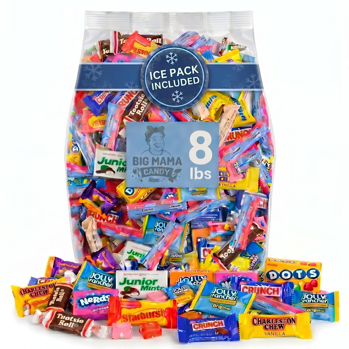 Big Mama Candy Assorted Bulk Variety Pack Individually Wrapped 8 lbs