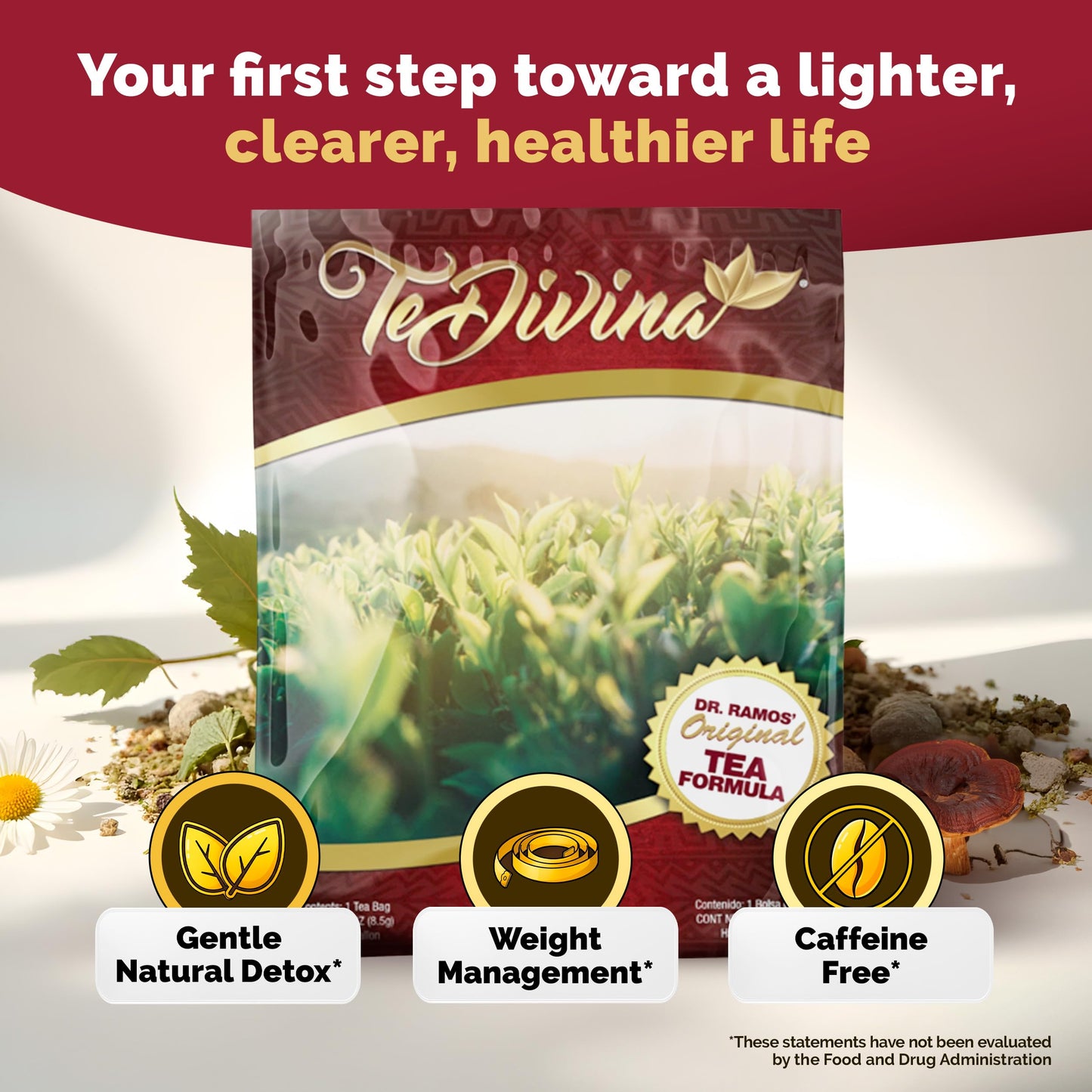 Te Divina | Slimming Detox Tea for 7 days | Herbal Tea for Weight Management, Belly Fat & Colon Cleanse | Bloating Relief, Energy & Digestion |