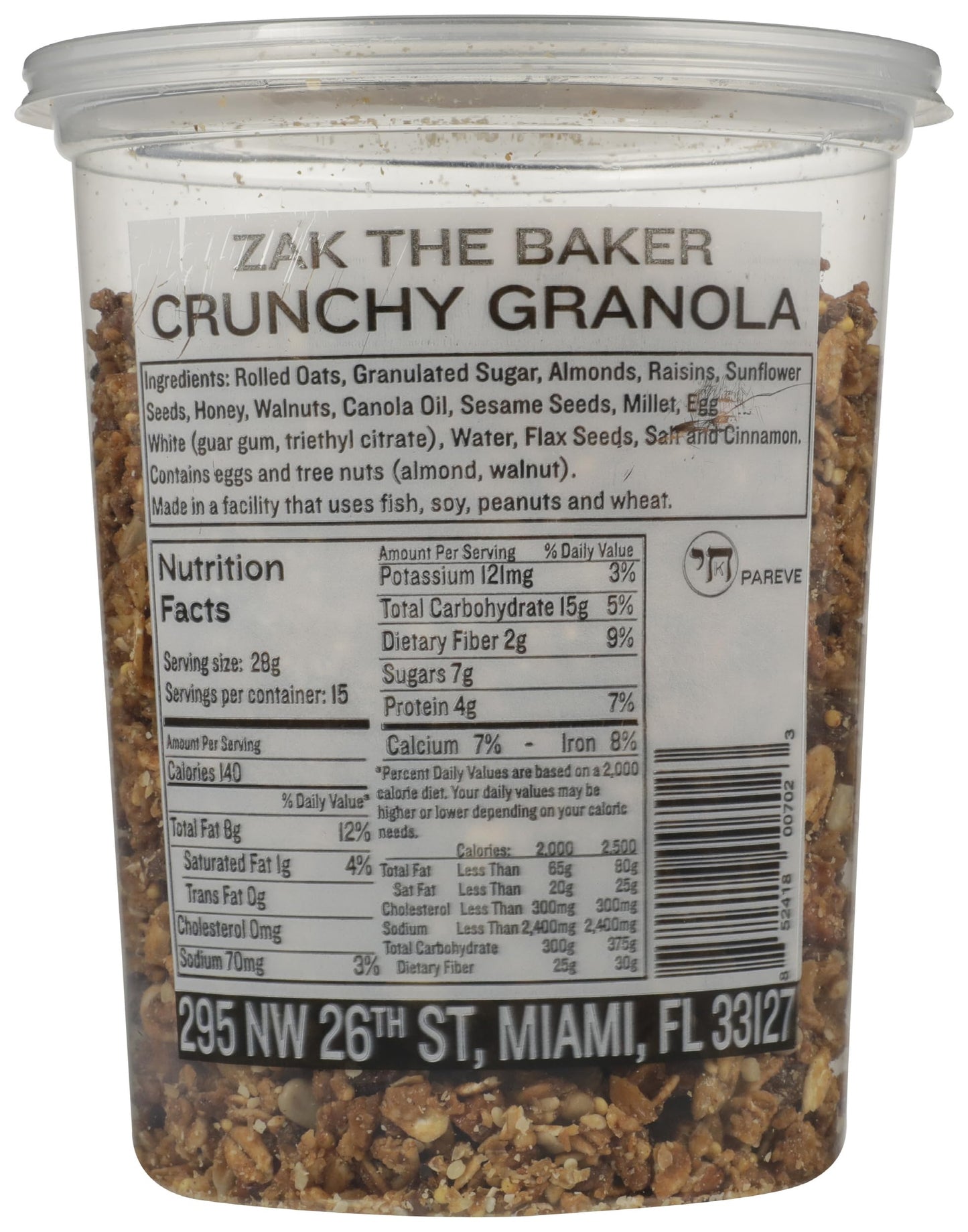 Zak The Baker, Granola Crunchy, 15 Ounce