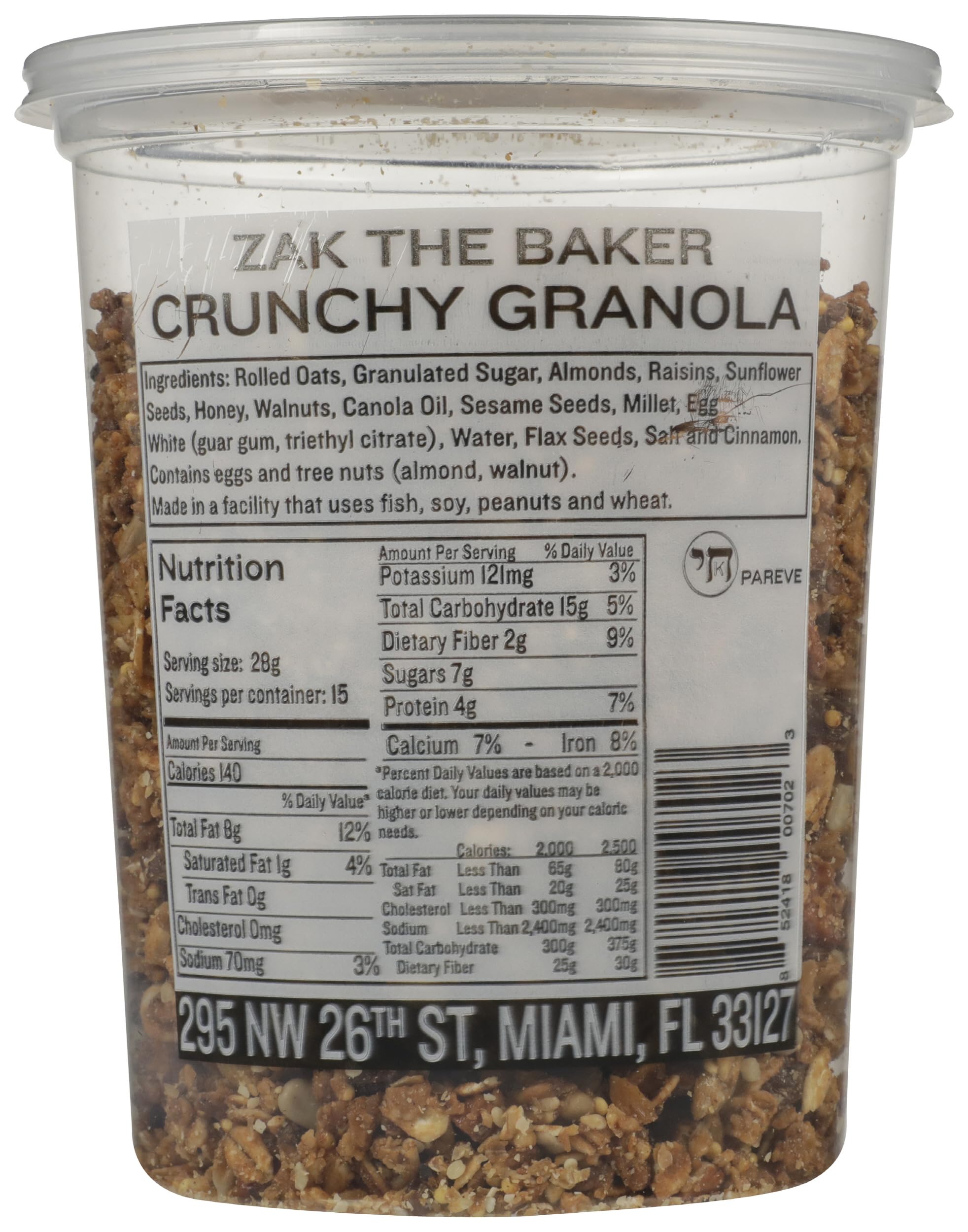 Zak The Baker, Granola Crunchy, 15 Ounce