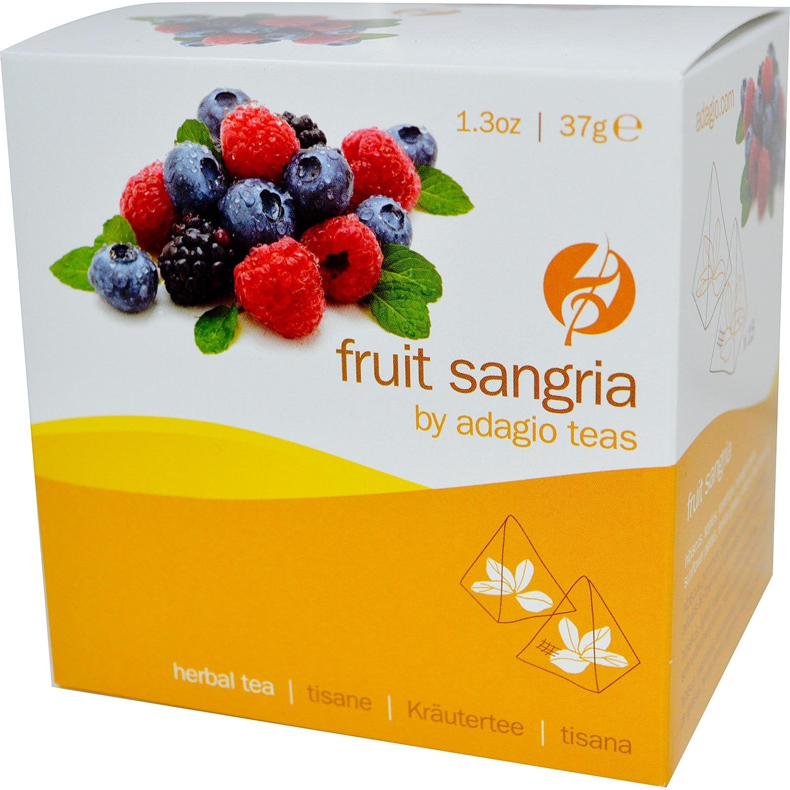 Adagio Teas Gourmet Tea Bags, Fruit Sangria, 15 Count