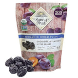 Sunny Fruit Soft Organic Pitted Prunes, 2.5 Pound Bulk Bag | No Preservatives, No Sugar Added | Healthy, Naturally Sweet Dried Plums | High Fiber