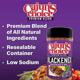 Blackened Seasoning 6.5 oz Shaker - Ideal for Grilling or Cooking Fish, Chicken, Wings, BBQ, Pork, Steak, Vegetables, Burgers, Salmon, Soups & More
