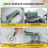 Household Cleaning Brush, Multi-Purpose, Combination of Dense & Soft Bristles with Added Straight Brush,Twizer, as Well as Dispnesing Unit for Deep