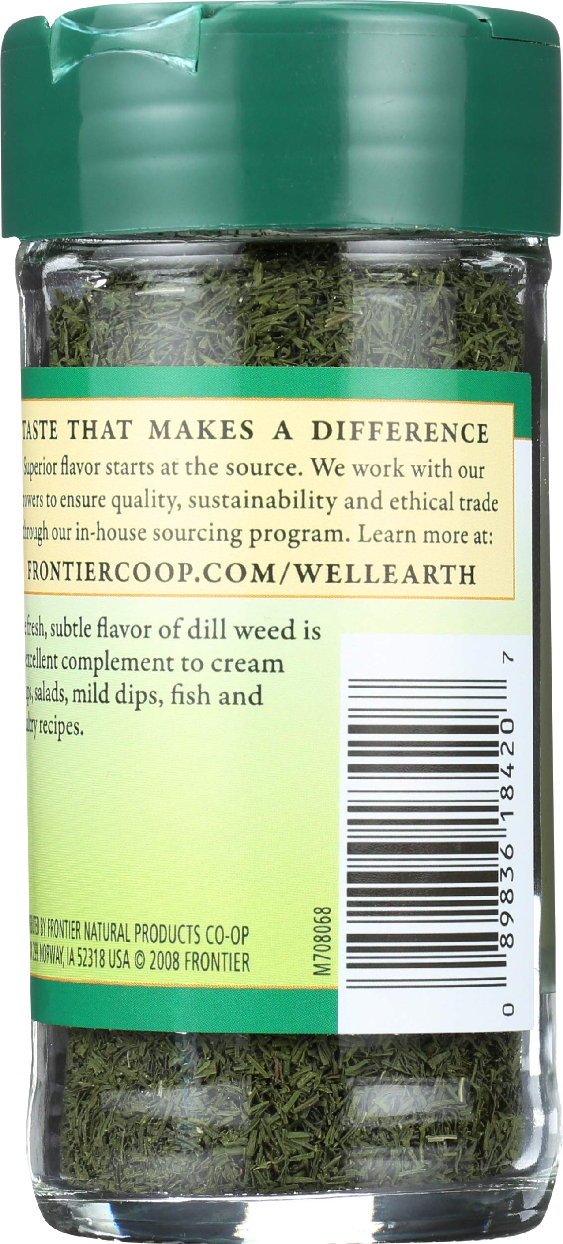 Frontier Dill Weed Spice - Chopped - 0.35 Ounces