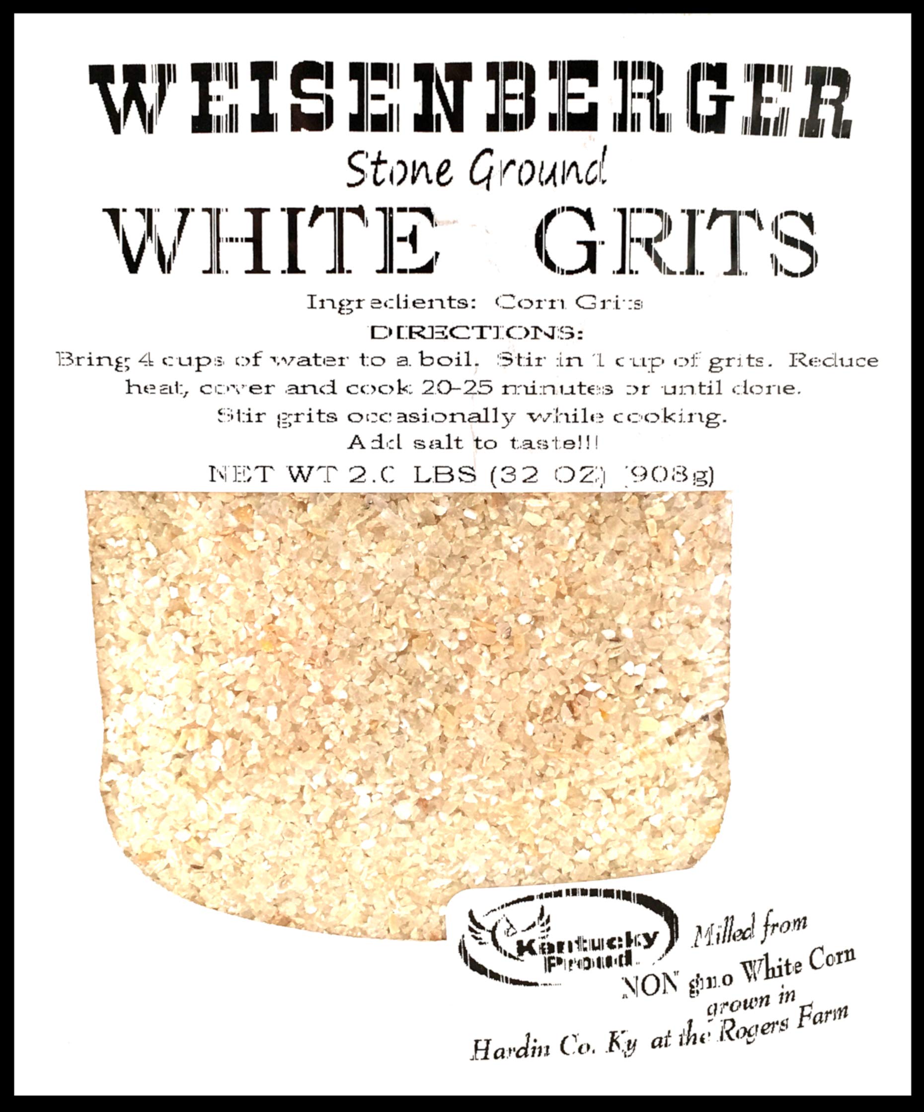 Weisenberger Stone Ground White Grits, 2 lb - 2 Pack