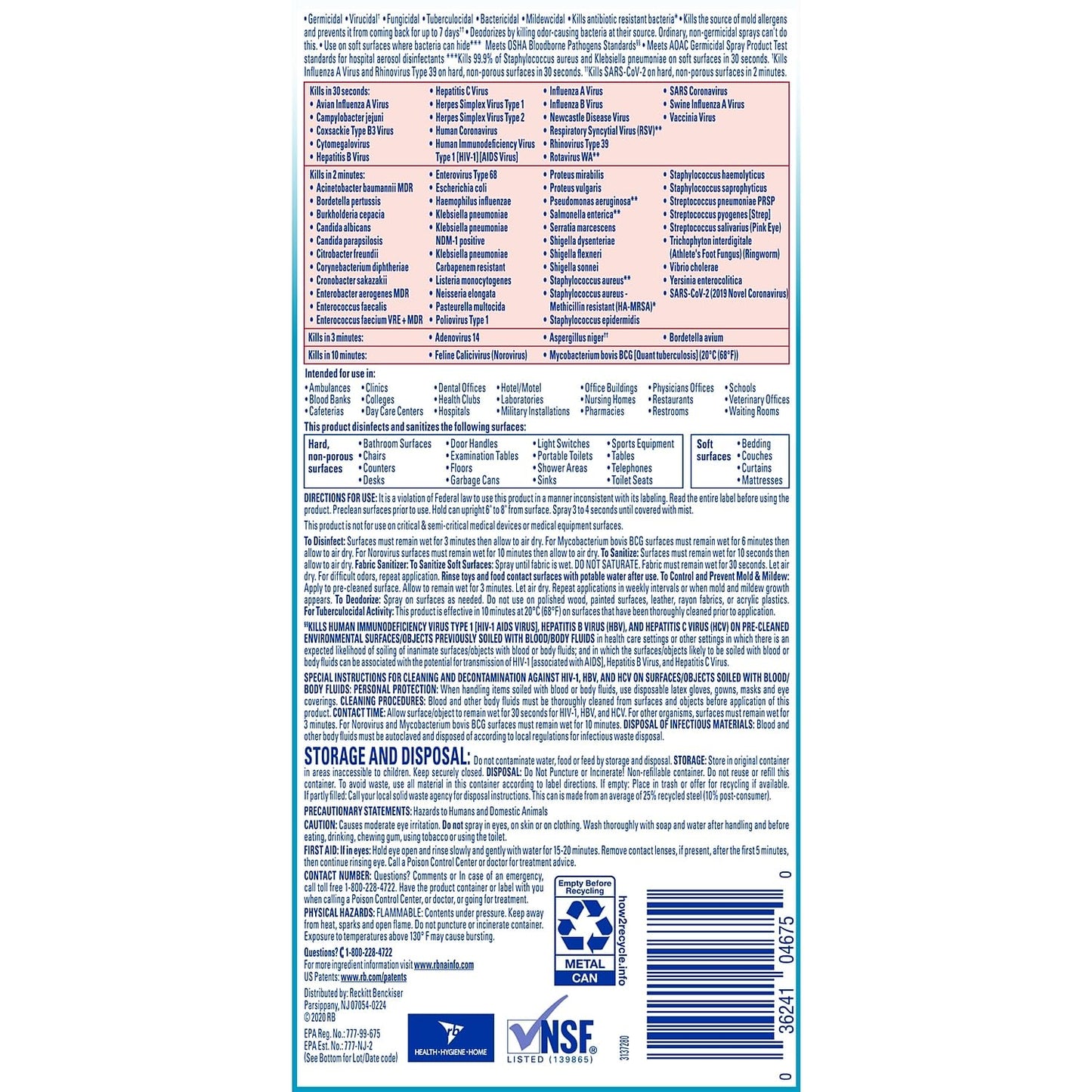 Lysol Professional Disinfectant Spray, Fresh