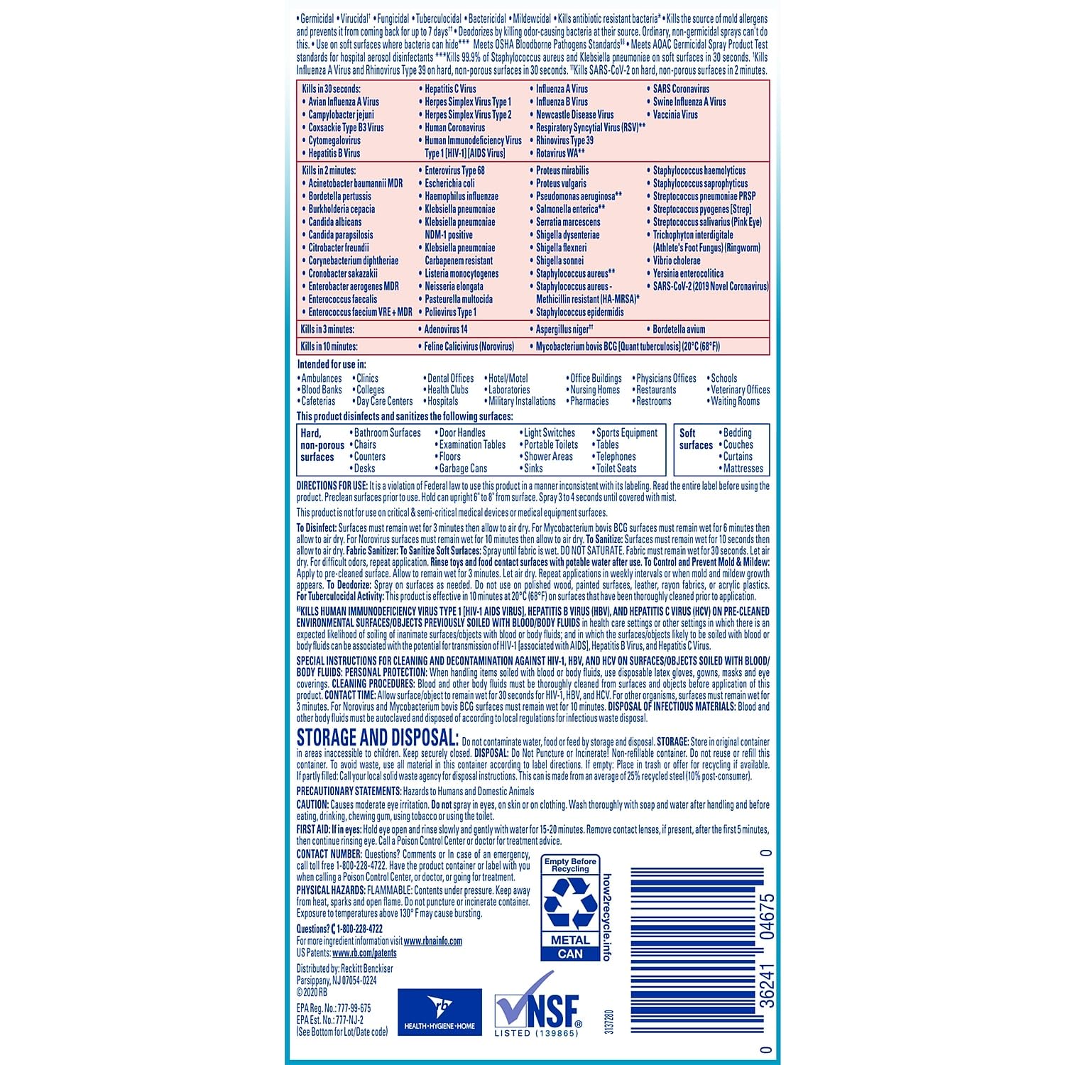 Lysol Professional Disinfectant Spray, Fresh