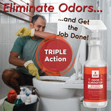 Zone Protects POWER Home Odor Eliminator Spray; 32oz Triple Action Formula Eliminates Smells and Odors; Multi-Use, Safe and Highly Effective