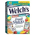 Welch's Fruit Snacks, Fruit Punch & Island Fruits, Individual Single Serve 0.8 oz bags (Pack of 40)
