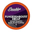 Brooklyn Beans Coffee Pods, Fuhgeddaboutit Decaf - Compatible with Keurig K Cup Brewers Including 2.0 Coffee Makers, 40 Count, Bold and Rich
