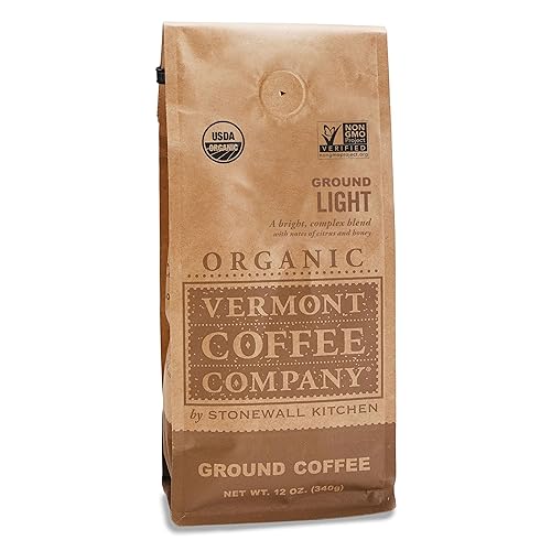 Vermont Coffee Company, Light Roast Organic Ground Coffee, 12oz., Made in the USA