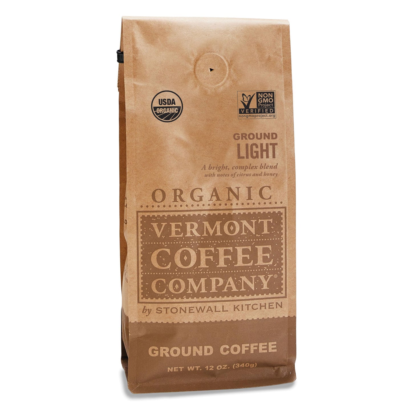 Vermont Coffee Company, Light Roast Organic Ground Coffee, 12oz., Made in the USA