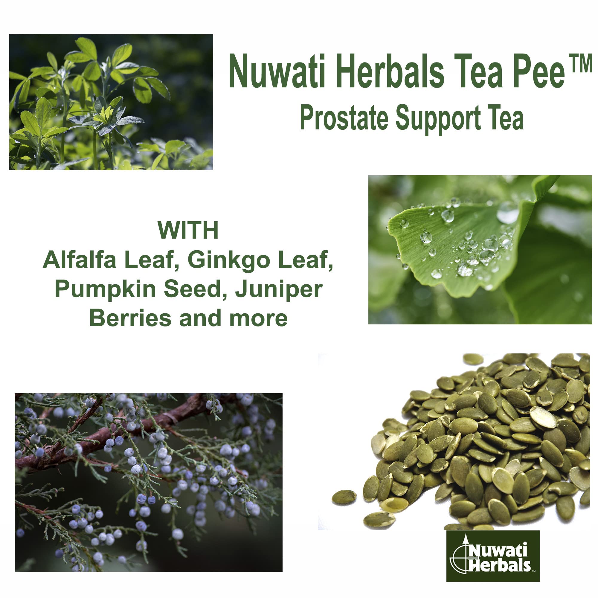 Tea Pee - Prostate Support Tea - Herbal Remedies from Nuwati Herbals - For Healthy Bladder Functions, Loose Blend, 4 Ounces