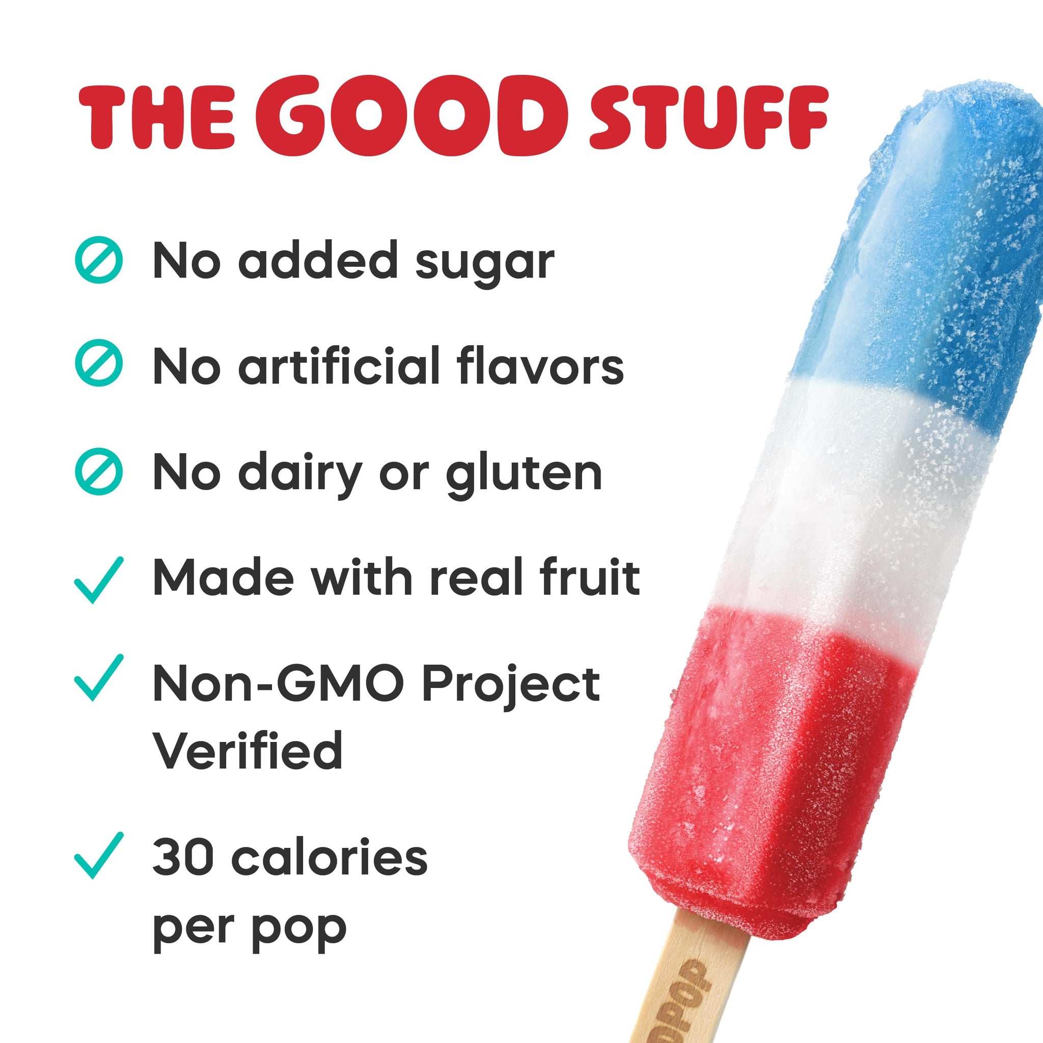 GoodPop - Organic Cherry N' Lemonade Assorted Freezer Pops - 100% Fruit Juice, No Artifical Dyes or Flavors, No Added Sugar, 8 Count