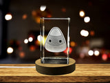 Candy Corn 3D Engraved Crystal Halloween Decor (Medium)