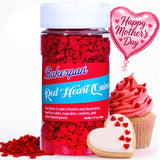 Bakerpan Mini Red Heart Sprinkles for Cake Decorating, 5.77 Ounces Mother Day Sprinkles Edible for Ice Cream, Cookies, Valentines Day Sprinkles