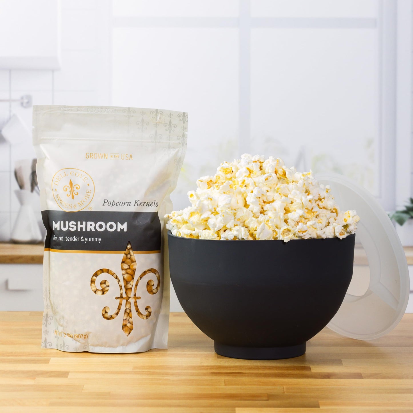 Dell Cove Spices - Mushroom Popcorn Kernels - Perfect for Gourmet Popcorn Makers & Stovetop Popping, Two Pounds