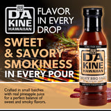 Da Kine Hawaiian Smoky BBQ Sauce - Sweet & Smoky Island Flavor - Made with Pineapple Juice - Gourmet Barbecue Sauce for Grilling, Marinades, Dipping