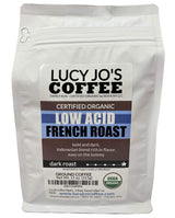 Lucy Jo's Coffee, Organic Low Acid French Roast, Ground Coffee 11 oz