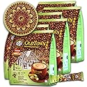 6-Pack (Cane Sugar) OLDTOWN White Coffee 3 in 1 Asian Instant Coffee Package with a Cork Coaster, old town White Coffee 90 Packets with a Random