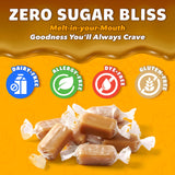Zolli Caramelz Sugar-Free Candy - Creamy, Chewy, Dye-Free, Keto & Diabetic-Friendly Healthy Candy, Dentist-Approved Treats for Kids, 3 oz