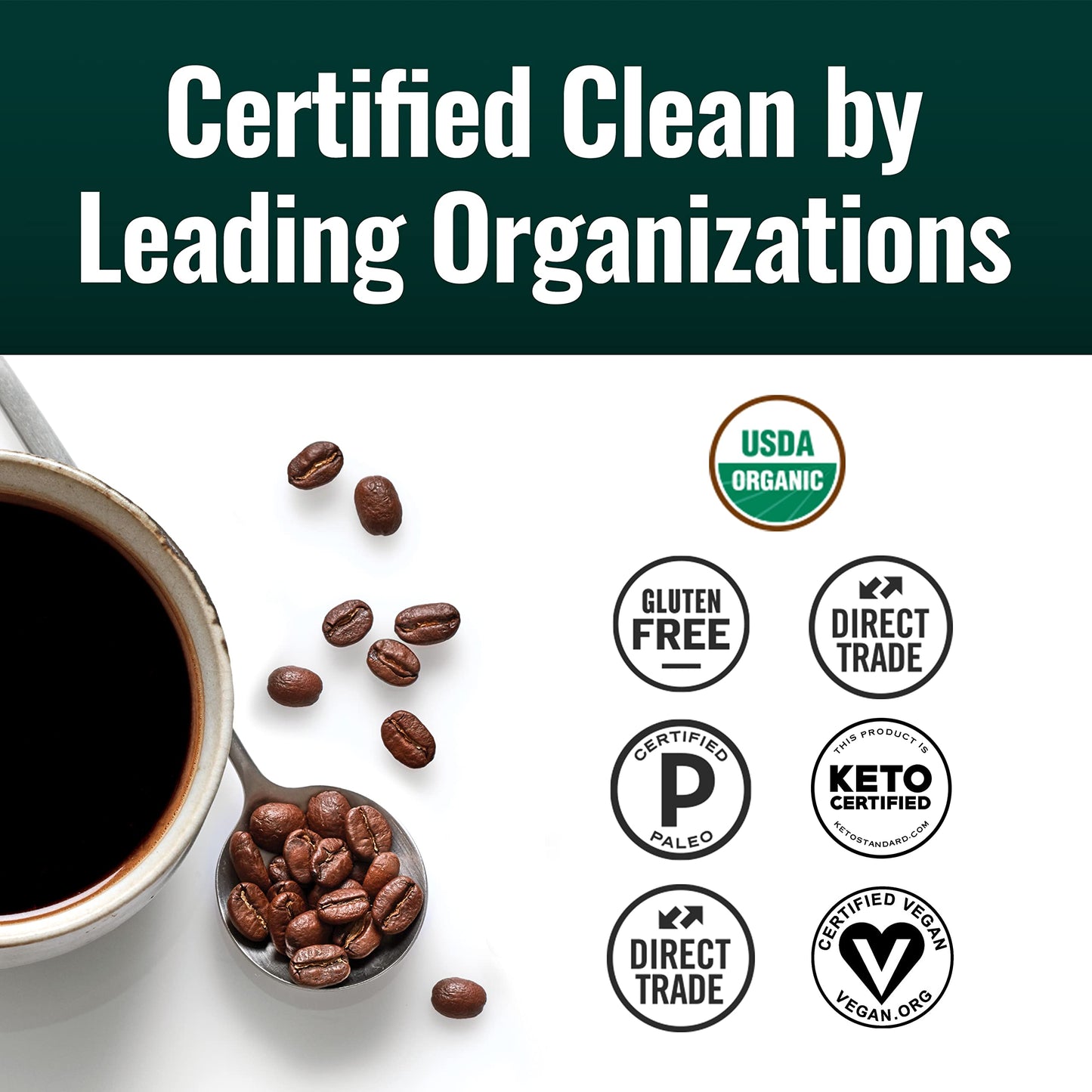 Natural Force Organic Mold Free Coffee, High CGA Coffee, Mycotoxin Free, Low Acidity, Incredible Taste & Aroma, Ground Medium Roast, 10 oz