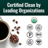 Natural Force Organic Mold Free Coffee, High CGA Coffee, Mycotoxin Free, Low Acidity, Incredible Taste & Aroma, Ground Medium Roast, 10 oz