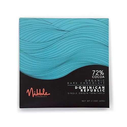 Nibble Chocolate Dominican Republic 72% | 3 Pack | Certified Organic | Vegan | 2 Ingredients | Gluten & Soy Free |