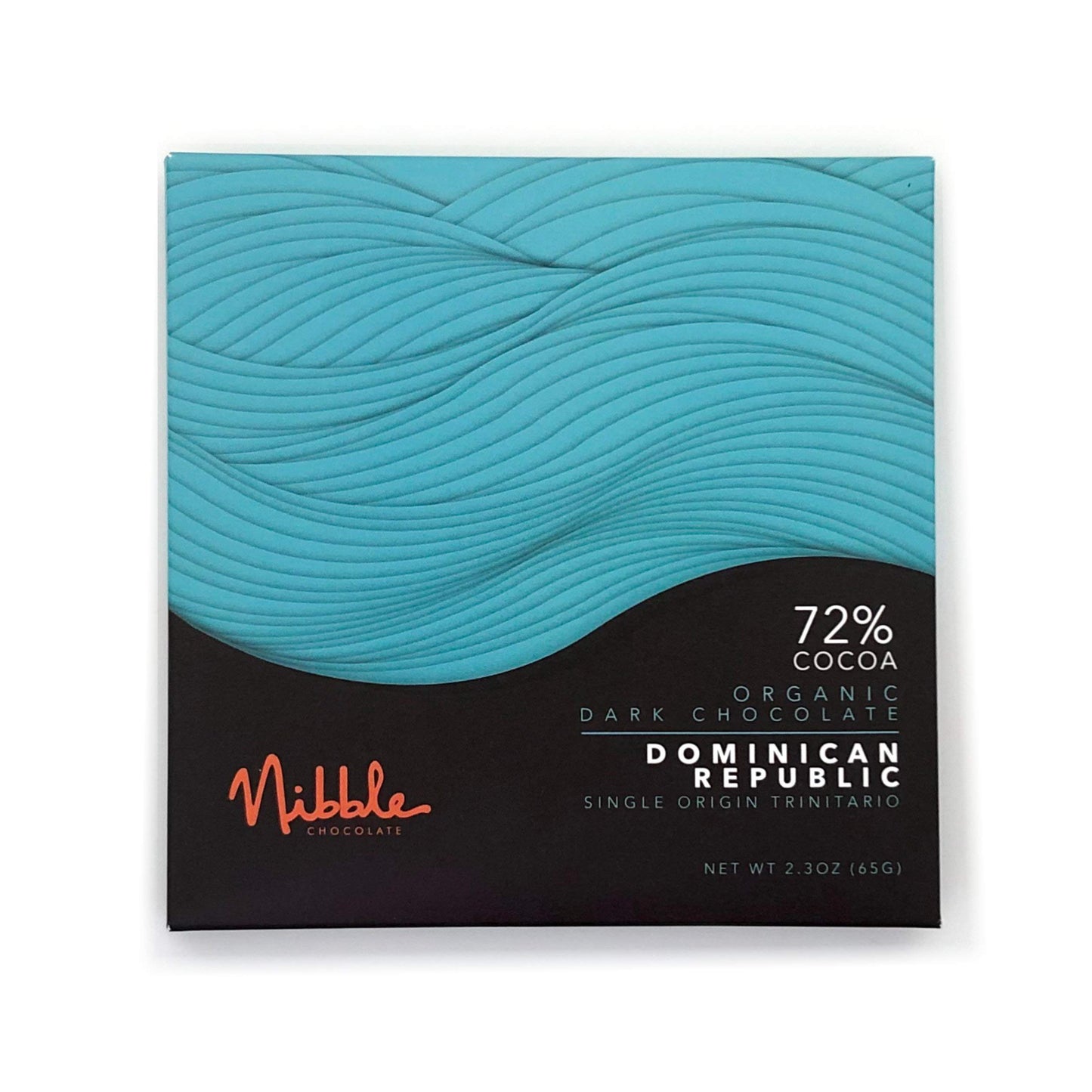 Nibble Chocolate Dominican Republic 72% | 3 Pack | Certified Organic | Vegan | 2 Ingredients | Gluten & Soy Free |