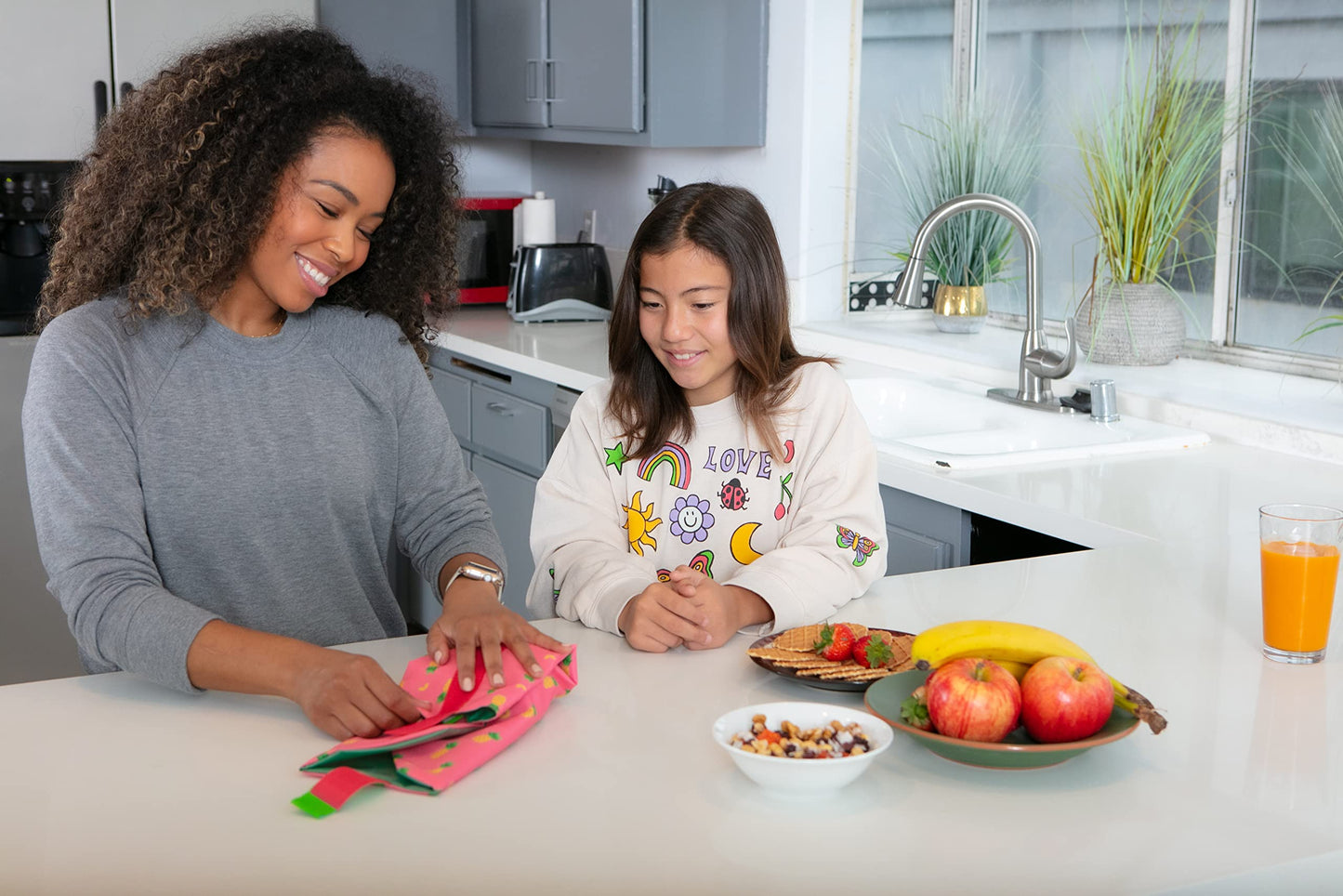 ROLL'EAT ® Boc'n'Roll Fruits | Reusable Sandwich Bag | Sandwich Container | Eco Friendly Food Bag | Reusable and Washable Sandwich Wrap | Watermelon